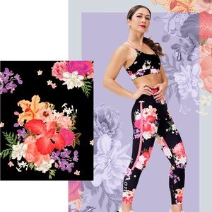 Peloton Cadent AAPI Floral Bra and Leggings set Size L